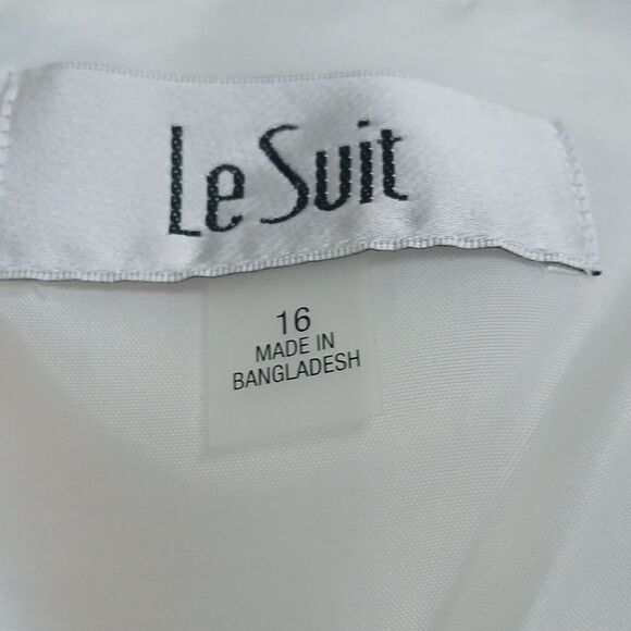 Le Suit white sleeveless sheath midi career dress Sz 16  EUC - Picture 6 of 6